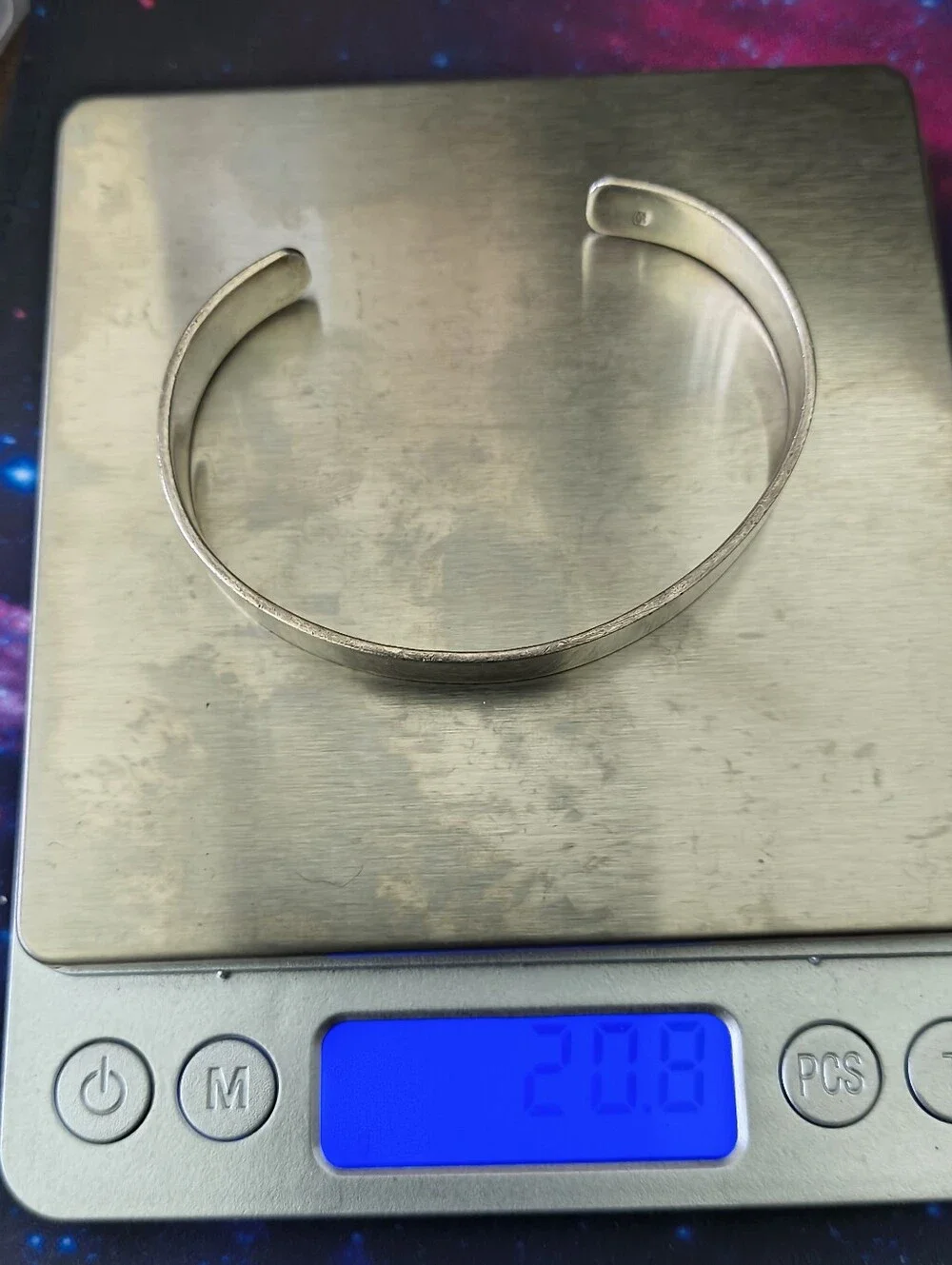 Beautiful Unisex Sterling Silver Cuff Bracelet. Estate Find. Can Be Engraved